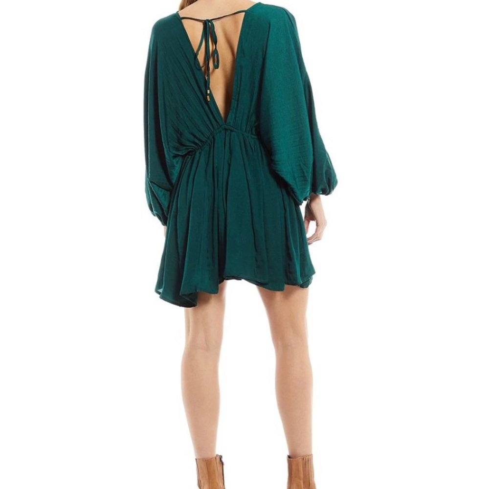 Free people balloon sleeve mini dress gorgeous
